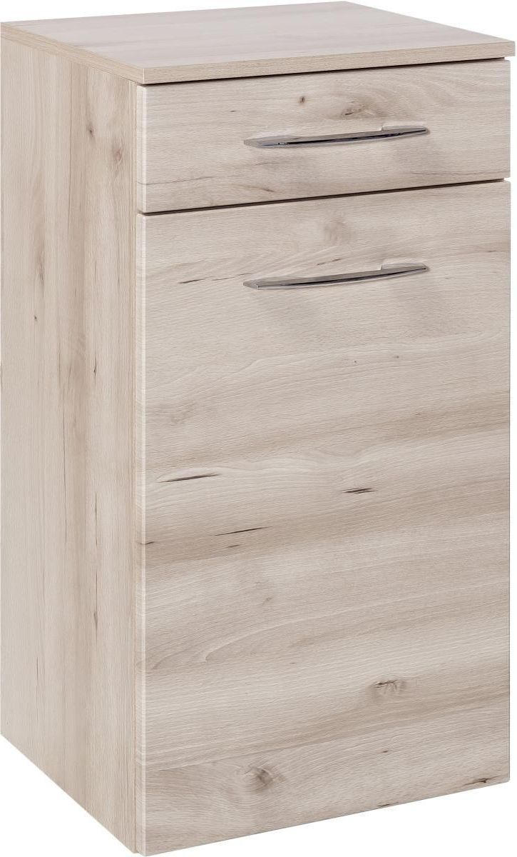 UNTERSCHRANK 40/79/35 cm   - Chromfarben/Buchefarben, KONVENTIONELL, Holzwerkstoff/Metall (40/79/35cm) - Xora