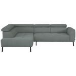 ECKSOFA in Chenille Silberfarben  205/280 cm  - Silberfarben/Schwarz, Design, Textil/Metall (205/280cm) - Xora