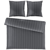 BETTWÄSCHE Dobby Satin 200/200 cm  - Anthrazit, KONVENTIONELL, Textil (200/200cm) - Novel