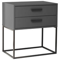 NACHTKÄSTCHEN 60/65/38,5 cm  in Graphitfarben, Schwarz  - Schwarz/Graphitfarben, MODERN, Holzwerkstoff/Kunststoff (60/65/38,5cm) - Livetastic