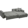 ECKSOFA in Chenille Dunkelgrau  - Dunkelgrau/Schwarz, MODERN, Kunststoff/Textil (276/172cm) - Hom`in