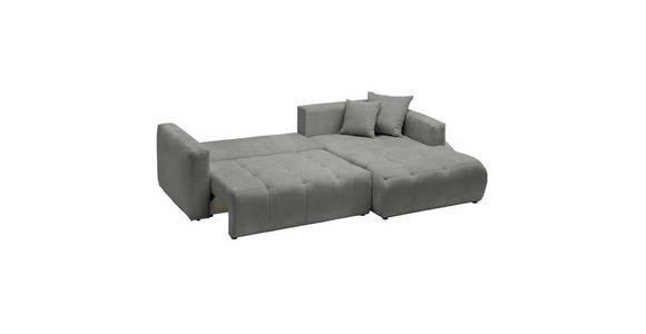 ECKSOFA in Chenille Dunkelgrau  - Dunkelgrau/Schwarz, MODERN, Kunststoff/Textil (276/172cm) - Hom`in