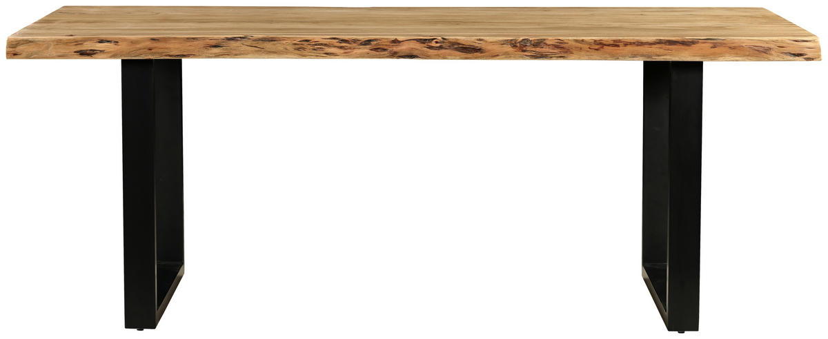 STOL ZA BLAGOVAONICU  crna, boje bagrema  drvo, metal      - boje bagrema/crna, Moderno, drvo/metal (200/100/76cm) - MID.YOU