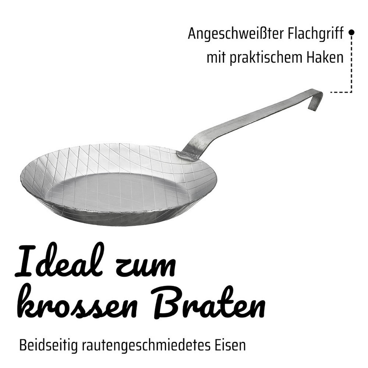 PFANNENSET Eisen geschmiedet 2-teilig  - Silberfarben, Basics, Metall - GSW