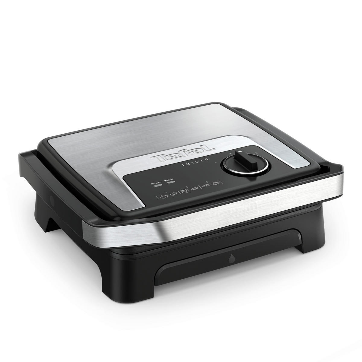 KONTAKTNI ŽAR  Tefal Inicio Adjust 2in1, Panini Maker & Grill - barve nerjavečega jekla, Basics, kovina (37.4/43.6/19cm) - Tefal