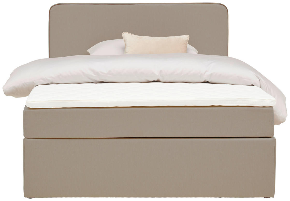 BOX-ÁGY 140/200 cm  bézs  - bézs, Konventionell, textil/fa (140/200cm) - P & B