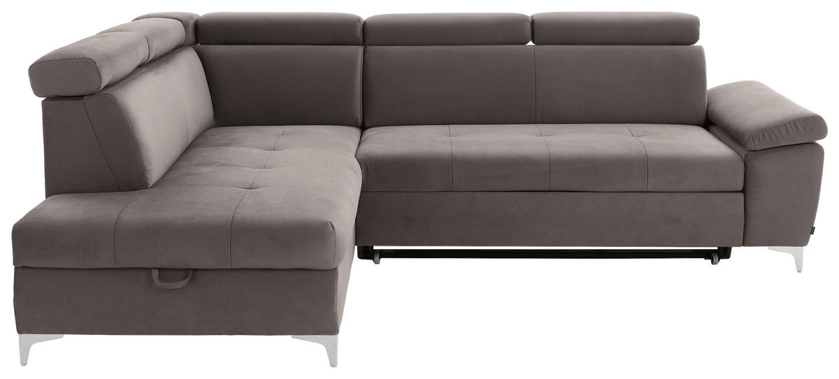 KUTNA GARNITURA tekstil  taupe   - boje kroma/taupe, Konvencionalno, tekstil/metal (206/271cm) - Carryhome