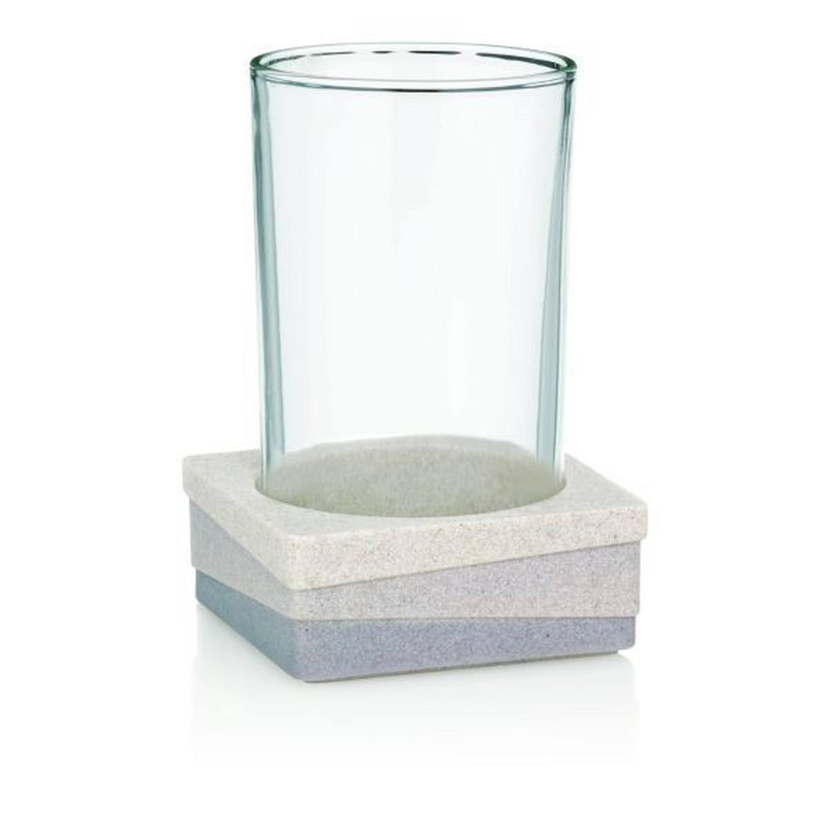 KUPAONSKA ČAŠA  smeđa, bež  plastika, staklo  VALURA  - bež/smeđa, Design, staklo/plastika (7,5/7,5/11,0cm) - Kela