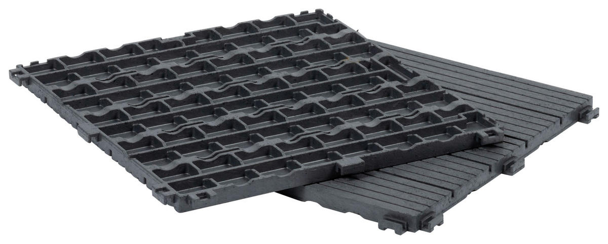 TERRASSENFLIESE 30X30CM 6-ER SET  - Edelstahlfarben, MODERN, Kunststoff (31,5/31,5/9cm)