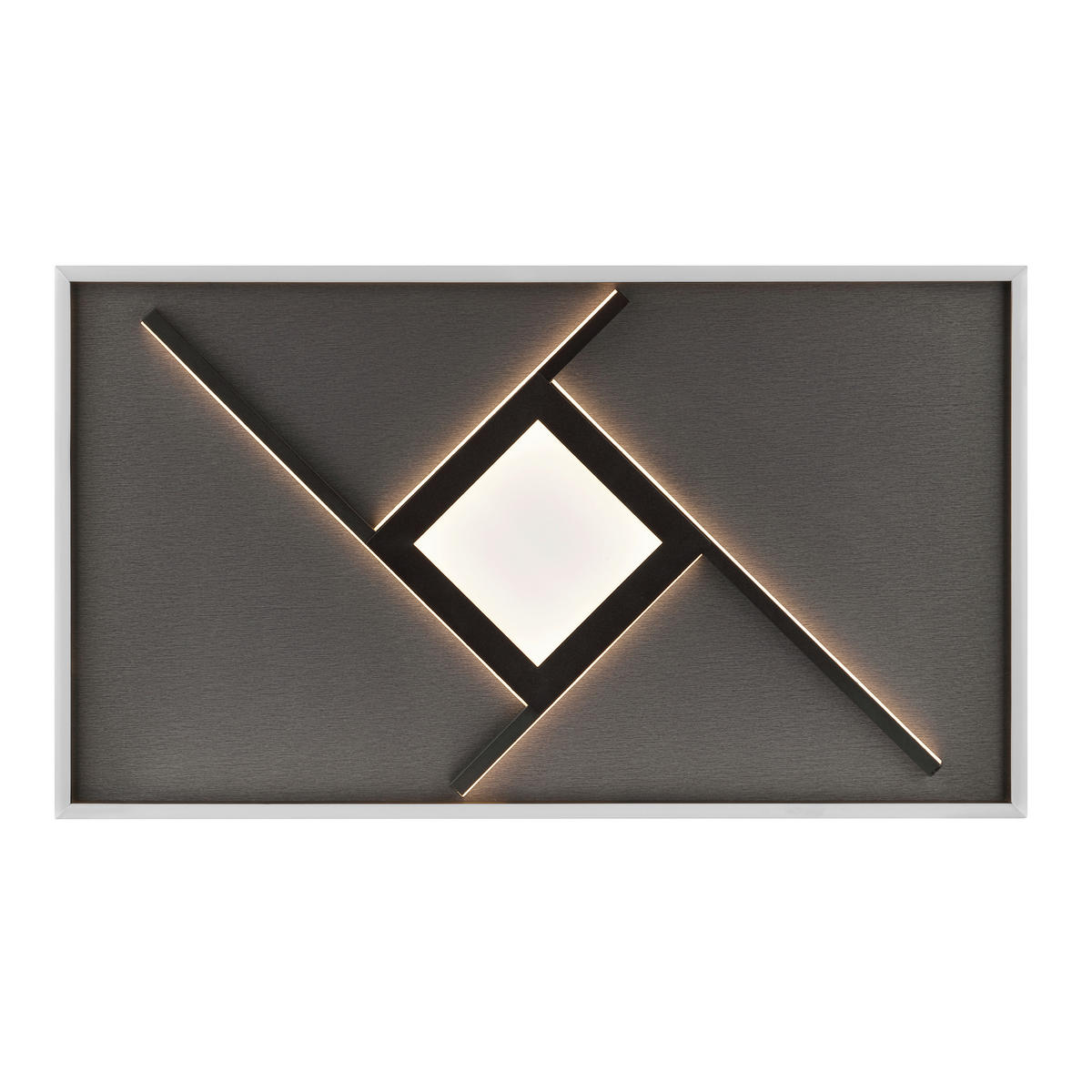 LED-DECKENLEUCHTE   - Schwarz, Design, Kunststoff/Textil (4,7/71/41cm) - Brilliant