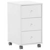 ROLLCONTAINER 32,6/59,7/39,1 cm  - Silberfarben/Weiß, MODERN, Holzwerkstoff/Kunststoff (32,6/59,7/39,1cm) - MID.YOU