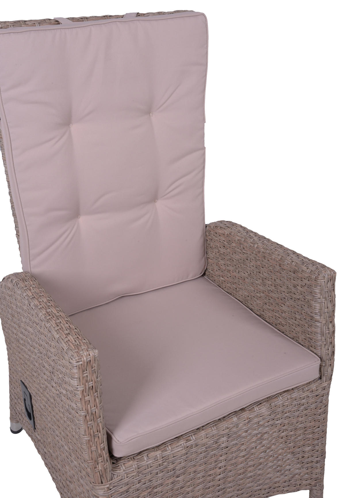 GARTENSTUHL-SET Aluminium Creme, Grau  - Creme/Braun, Basics, Kunststoff/Textil (68/109/60cm) - Gardenson