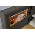 BETT 180/200 cm  in Zirbelkieferfarben, Dunkelbraun  - Zirbelkieferfarben/Dunkelbraun, Natur, Holz/Textil (180/200cm) - Valnatura
