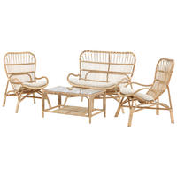 LOUNGEGARNITUR Rattan  - Braun, KONVENTIONELL, Holz - Gardenson