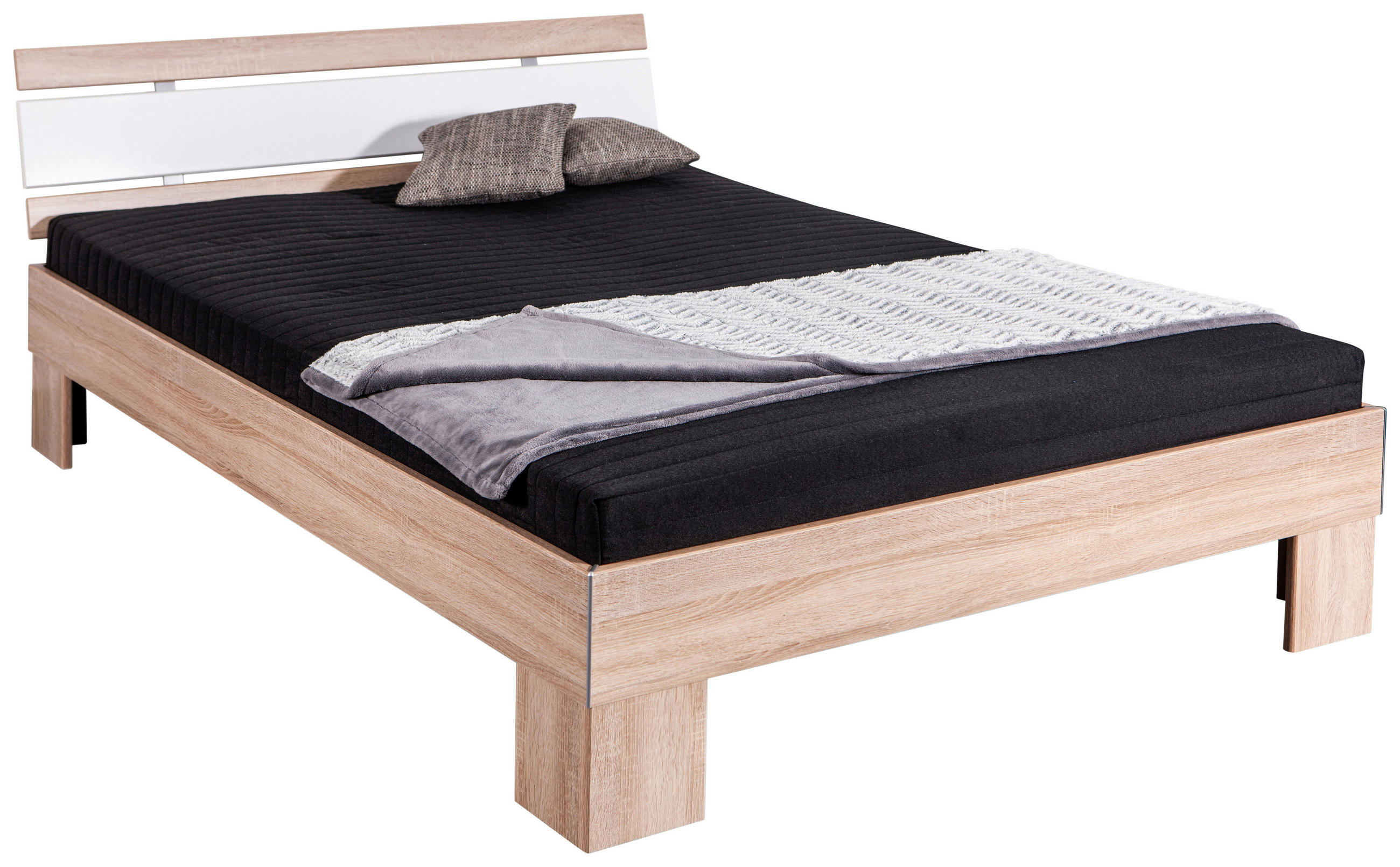 PAT FUTON 140/200 cm  alb, stejar Sonoma  - stejar Sonoma/culoare lemn pin, Konventionell, lemn/textil (140/200cm) - Carryhome
