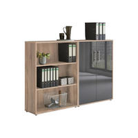 AKTENSCHRANK 168,8/113,6/33 cm  - Anthrazit Hochglanz/Sonoma Eiche, MODERN, Holzwerkstoff (168,8/113,6/33cm) - MID.YOU