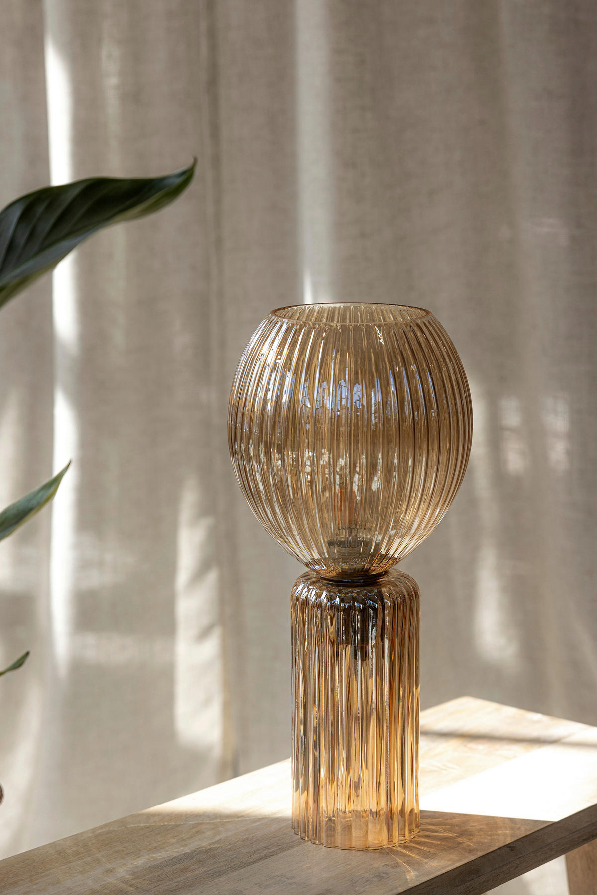 TISCHLEUCHTE TOULIPA 18/40 cm   - Bernsteinfarben, Basics, Glas (18/40cm) - Markslöjd