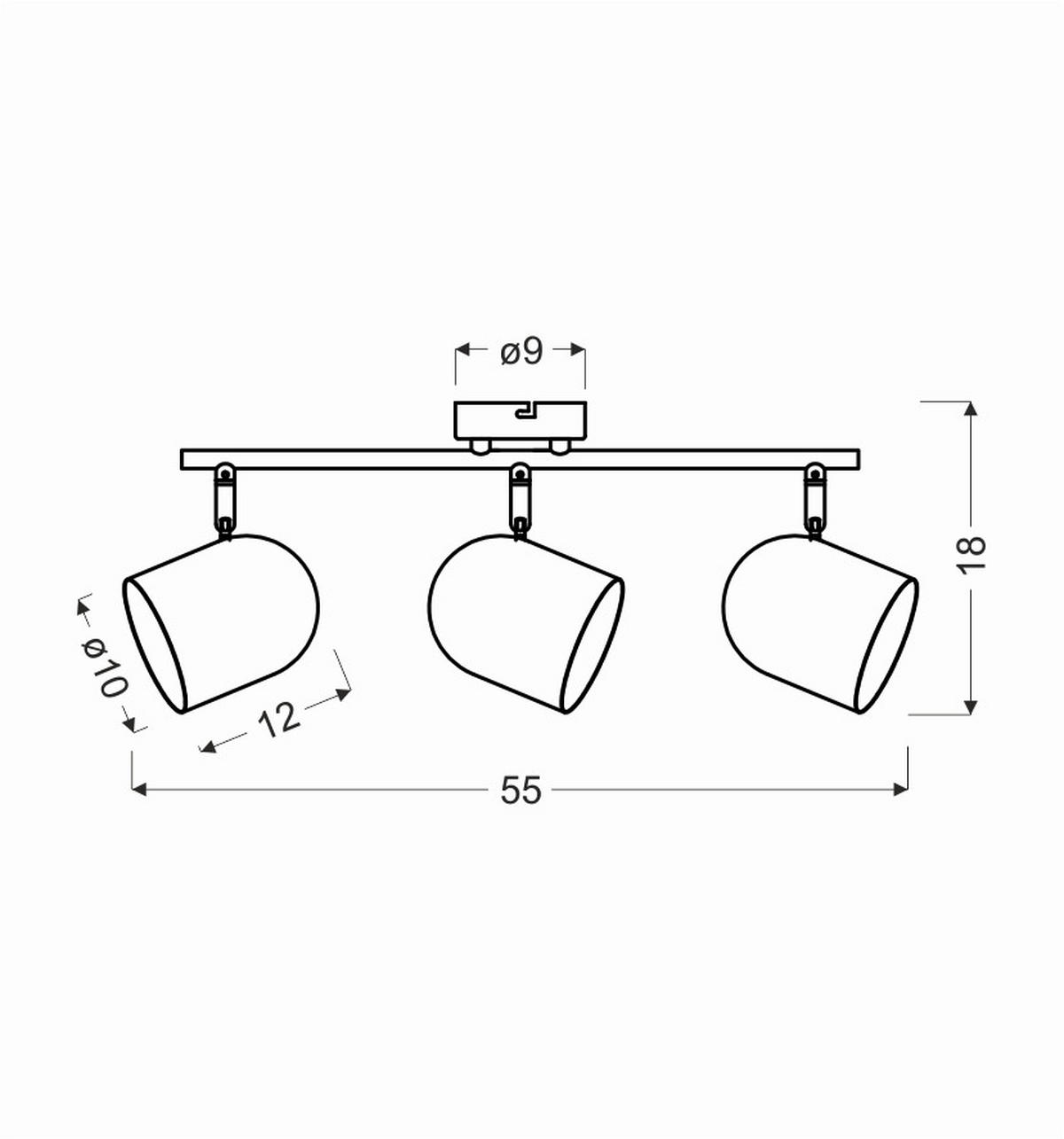 STRAHLER 55/18/10 cm   - Grau, Basics, Metall (55/18/10cm)