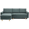 ECKSOFA in Chenille Petrol  170/237 cm  - Eichefarben/Petrol, KONVENTIONELL, Holz/Textil (170/237cm) - Sedda
