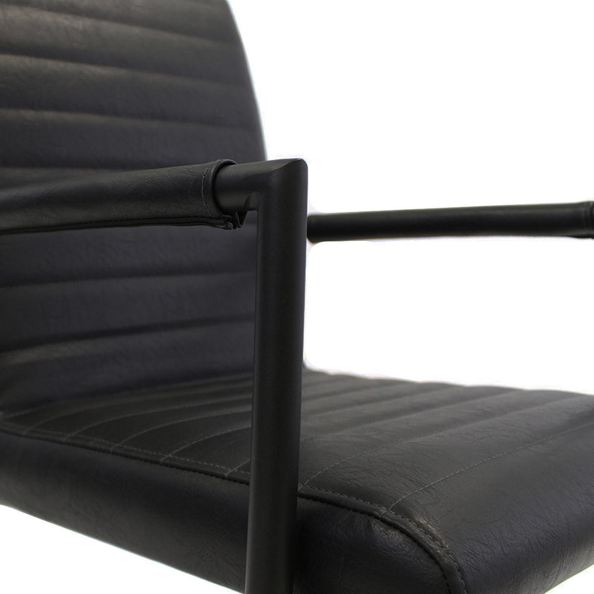 SADA ŽIDLÍ S PODRUČKAMI 2 kusy - černá, Lifestyle, kov/textil (54/97/57cm) - MID.YOU
