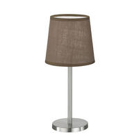 BORDSLAMPA 14/30 cm   - brun/nickelfärgad, Basics, metall/textil (14/30cm)
