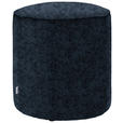 HOCKER in Textil Dunkelblau  - Dunkelblau, Design, Textil (44/46/44cm) - Belluti