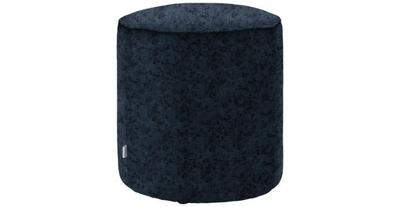 HOCKER in Textil Dunkelblau  - Dunkelblau, Design, Textil (44/46/44cm) - Belluti