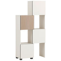 STOJACÍ REGÁL, farba duba, béžová, 42-70/165,1/34,7 cm - čierna/farba duba, Design, kompozitné drevo/plast (42-70/165,1/34,7cm) - MID.YOU