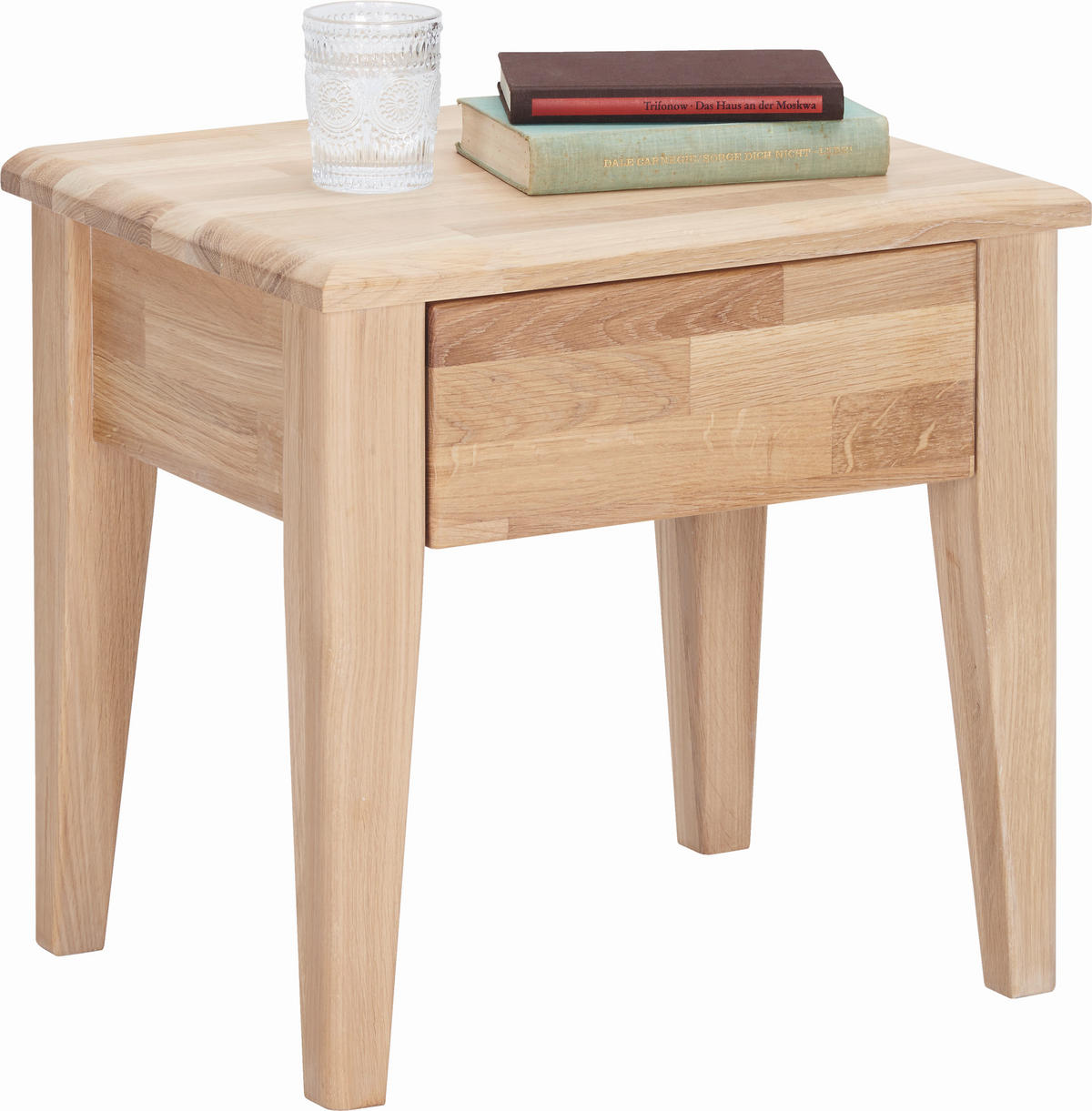 NACHTTISCH 50/48/40 cm  in massiv Wildeiche Eichefarben  - Eichefarben, Natur, Holz (50/48/40cm) - Linea Natura