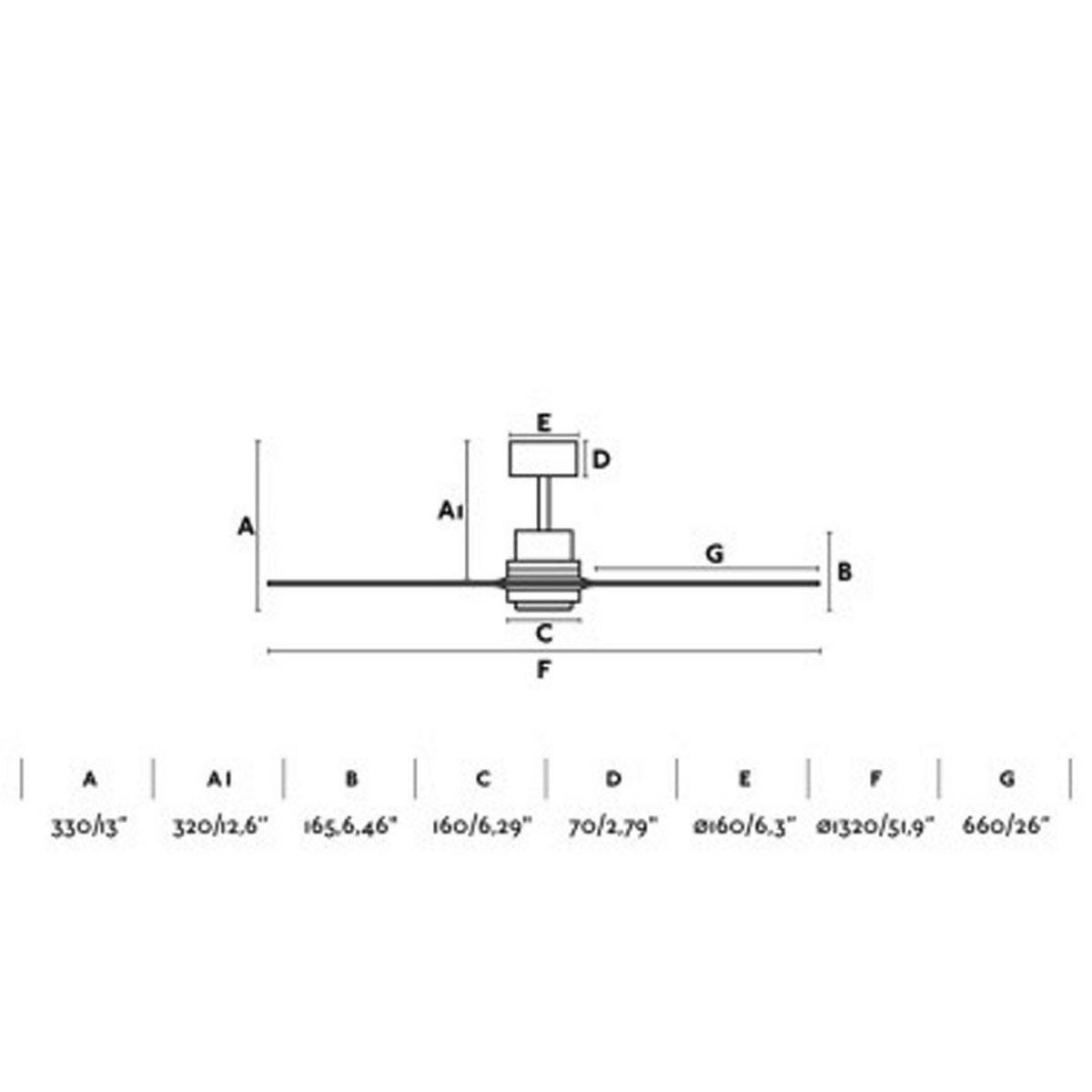 DECKENVENTILATOR - Walnussfarben/Schwarz, Natur, Holz/Metall (132/33cm)