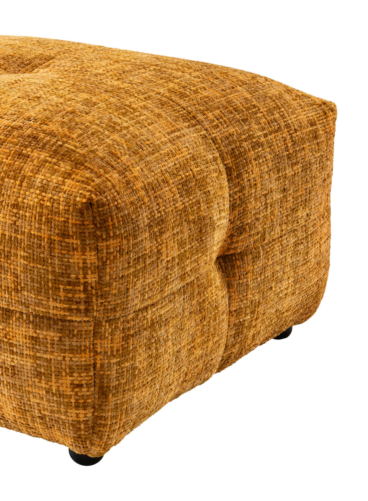 HOCKER in Textil Goldfarben  - Goldfarben/Schwarz, Design, Kunststoff/Textil (72/44/72cm) - Livetastic