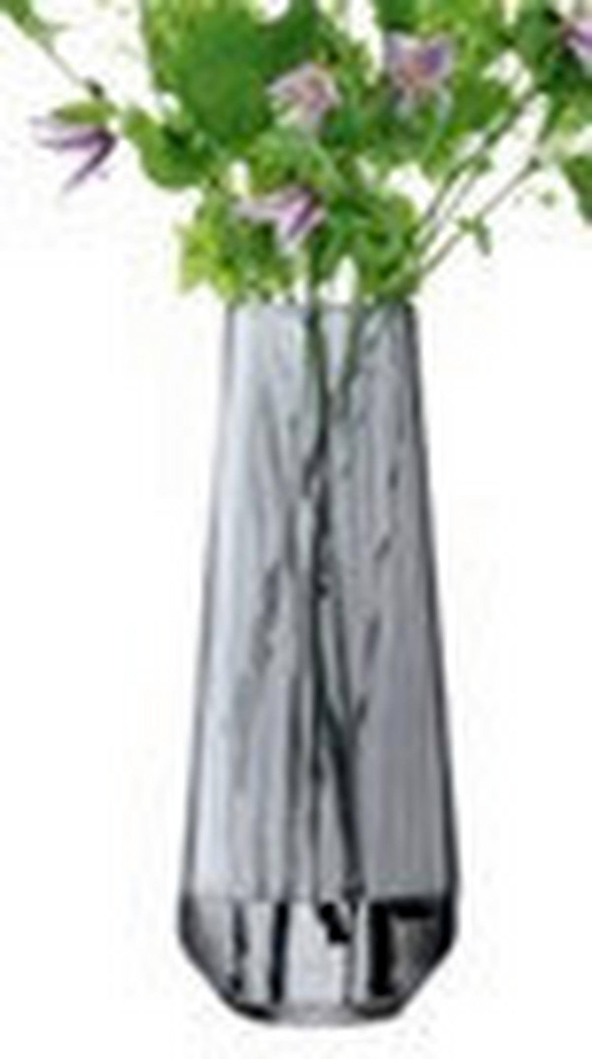 VÁZA, sklo, 16 cm - šedomodrá, Basics, sklo (14/14/36cm)