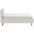 POLSTERBETT 140/200 cm  in Creme  - Eichefarben/Creme, Design, Holz/Textil (140/200cm) - Xora