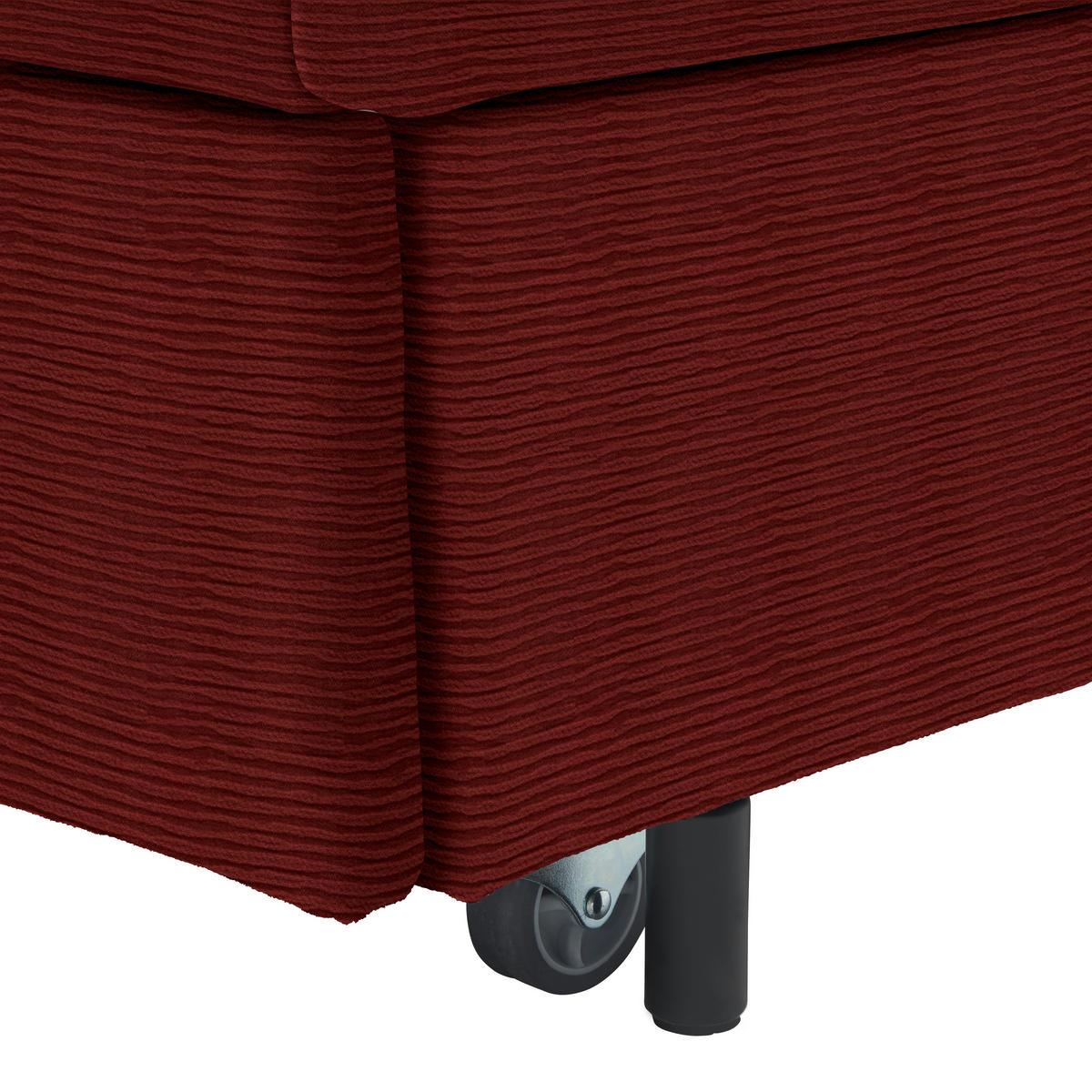 SCHLAFSOFA in Textil Rot  - Rot/Schwarz, Design, Textil/Metall (172/76-89/112-120cm) - Bali