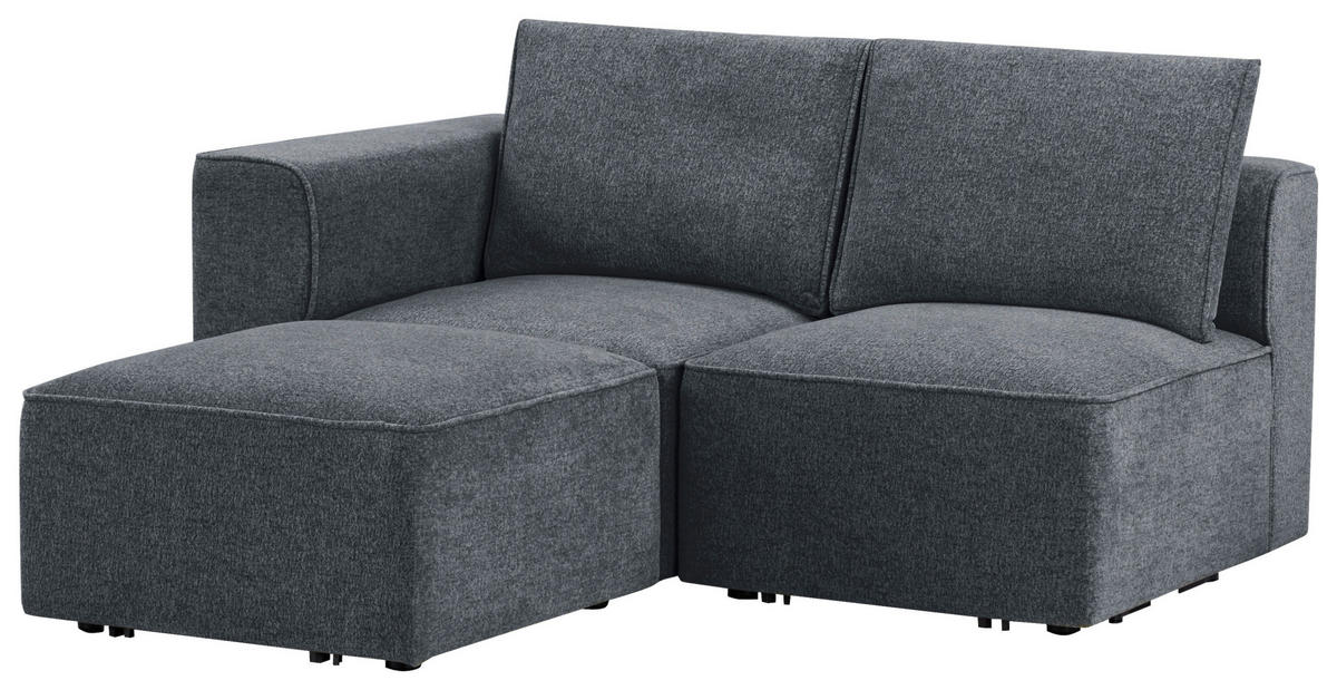 SOFA drvo, plastika, tekstil  tamno siva    - tamno siva/crna, Design, drvo/tekstil (230,5/65/90cm) - Livetastic