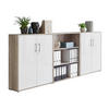 AKTENSCHRANK Weiß, Sonoma Eiche  - Weiß/Sonoma Eiche, MODERN, Holzwerkstoff (253/114/33cm) - MID.YOU