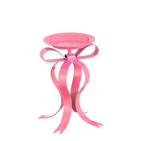 GYERTYATARTÓ - pink, Basics, fém (17/14/20cm)