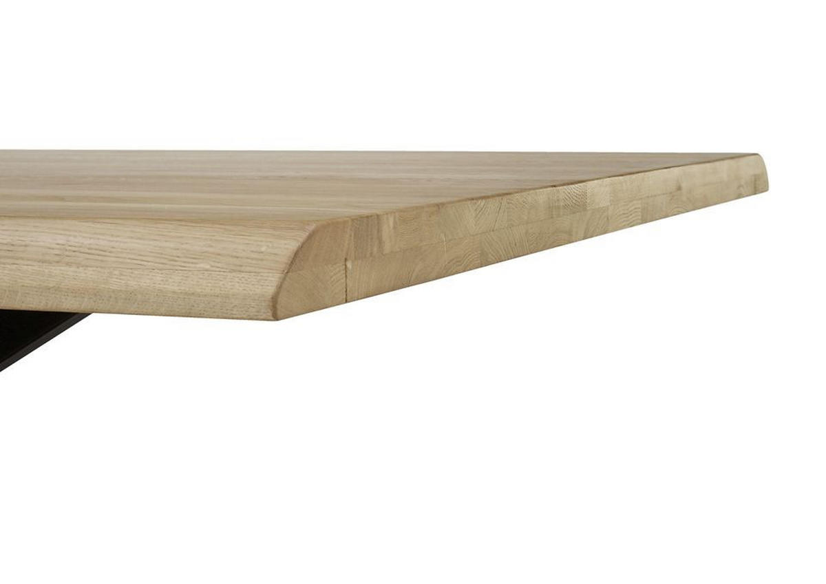 ESSTISCH in Holz, Metall 220/100/76 cm  - Eichefarben/Schwarz, MODERN, Holz/Metall (220/100/76cm) - Livetastic