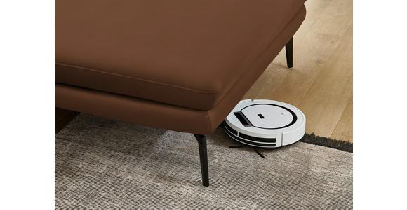 ECKSOFA in Echtleder Hellbraun  310/180 cm  - Hellbraun/Schwarz, Design, Leder/Metall (310/180cm) - Dieter Knoll