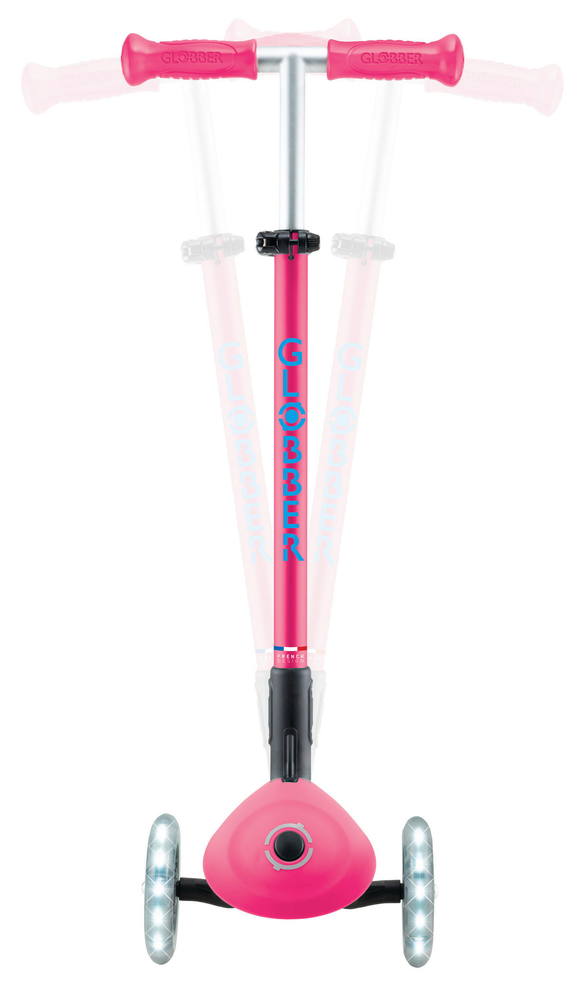 KINDERSCOOTER ELITE LIGHTS  - Fuchsia, Basics, Kunststoff (57.5/28/82.5cm) - GLOBBER