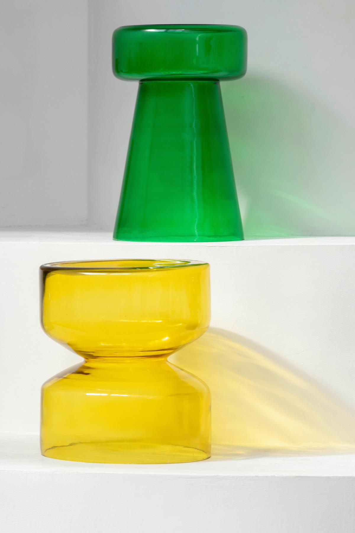 BEISTELLTISCH Hellgelb  - Hellgelb, Basics, Glas (35/41cm) - Leitmotiv