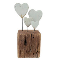 DEKOHERZ - Alteiche/Grauweiß, Basics, Holz/Metall (14/25/8,5cm)