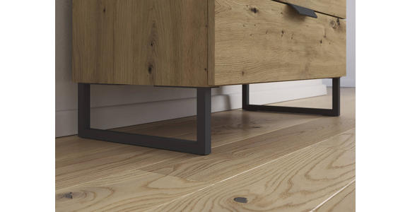 KOMMODE  in 80/92/42 cm  - Dunkelgrau/Eiche Artisan, Design, Holzwerkstoff/Metall (80/92/42cm) - Carryhome