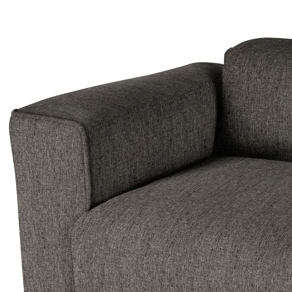 ECKSOFA  in Webstoff Dunkelbraun  171/290 cm  - Dunkelbraun/Schwarz, Design, Kunststoff/Textil (171/290cm) - home24