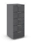 KOMMODE  in 40/100/42 cm  - Chromfarben/Dunkelgrau, Design, Glas/Holzwerkstoff (40/100/42cm) - Xora