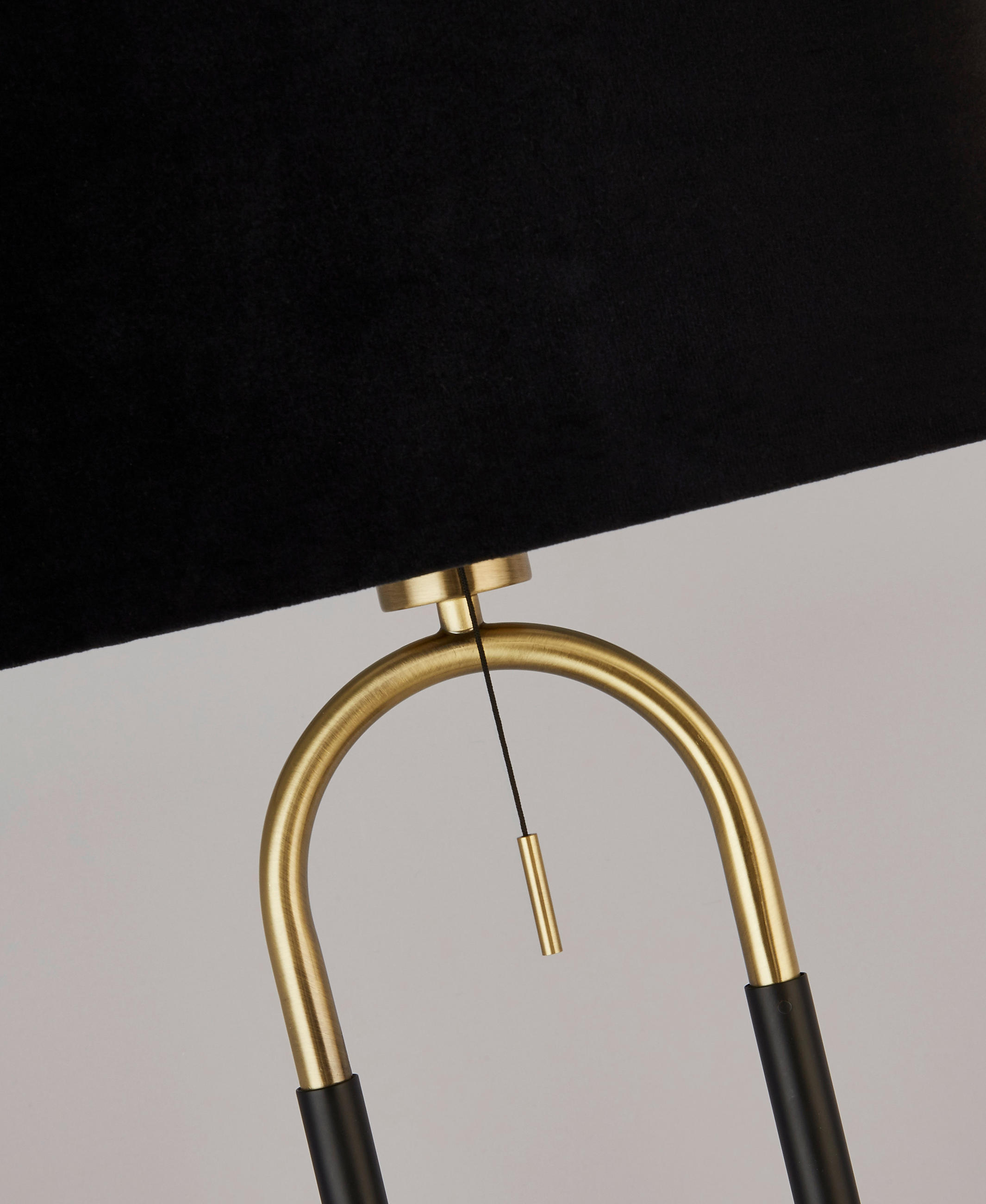 BORDSLAMPA Jazz 37/37/63 cm   - mässingsfärgad/svart, Lifestyle, metall/textil (37/37/63cm)