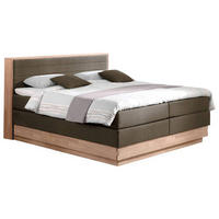 BOXSPRINGBETT 160/200 cm  in Braun, Eichefarben  - Eichefarben/Schwarz, MODERN, Holz/Kunststoff (160/200cm) - MID.YOU