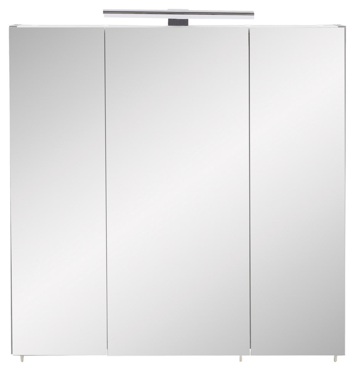 SPIEGELSCHRANK 70/71/16 cm  - Platinfarben/Nickelfarben, Basics, Glas/Holzwerkstoff (70/71/16cm) - Stylife
