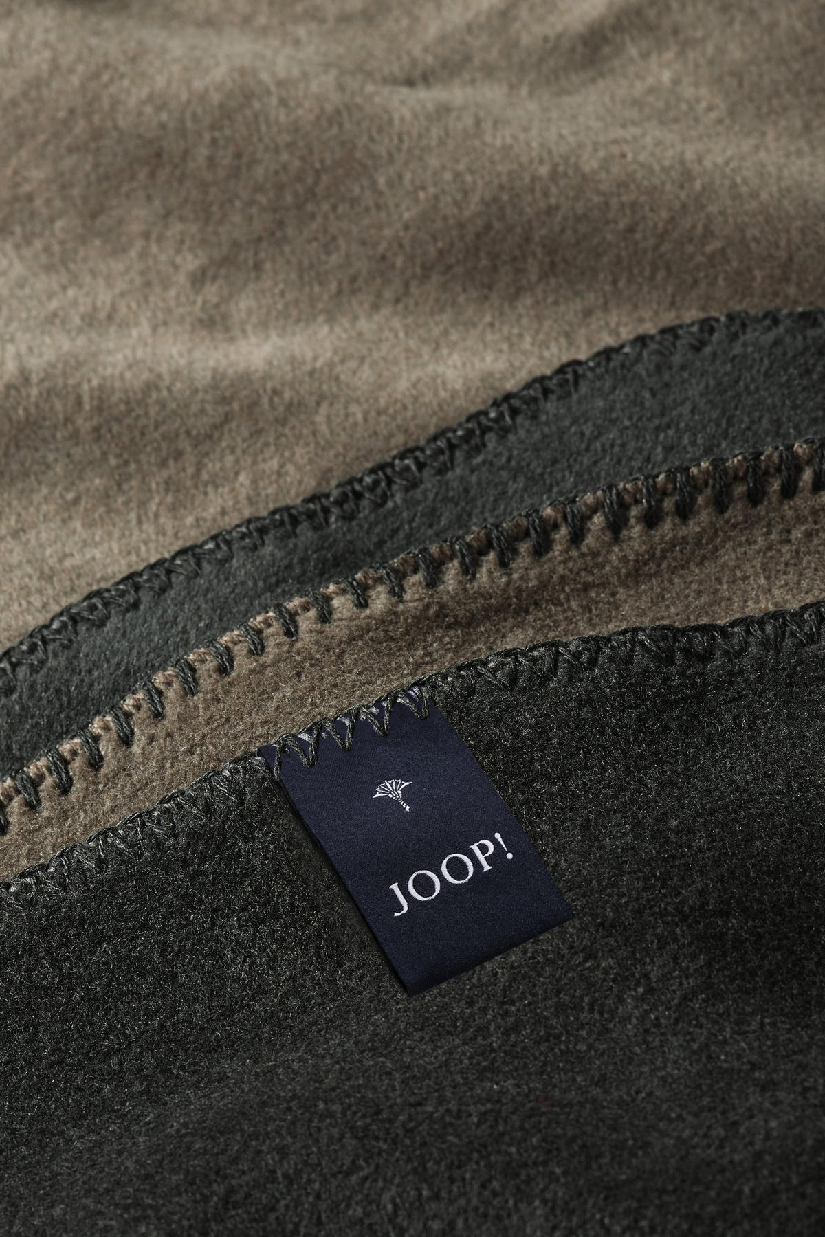 DOMÁCÍ DEKA, bavlna, 150/200 cm - antracitová/šedohnědá, Basics, textil (150/200cm) - Joop!