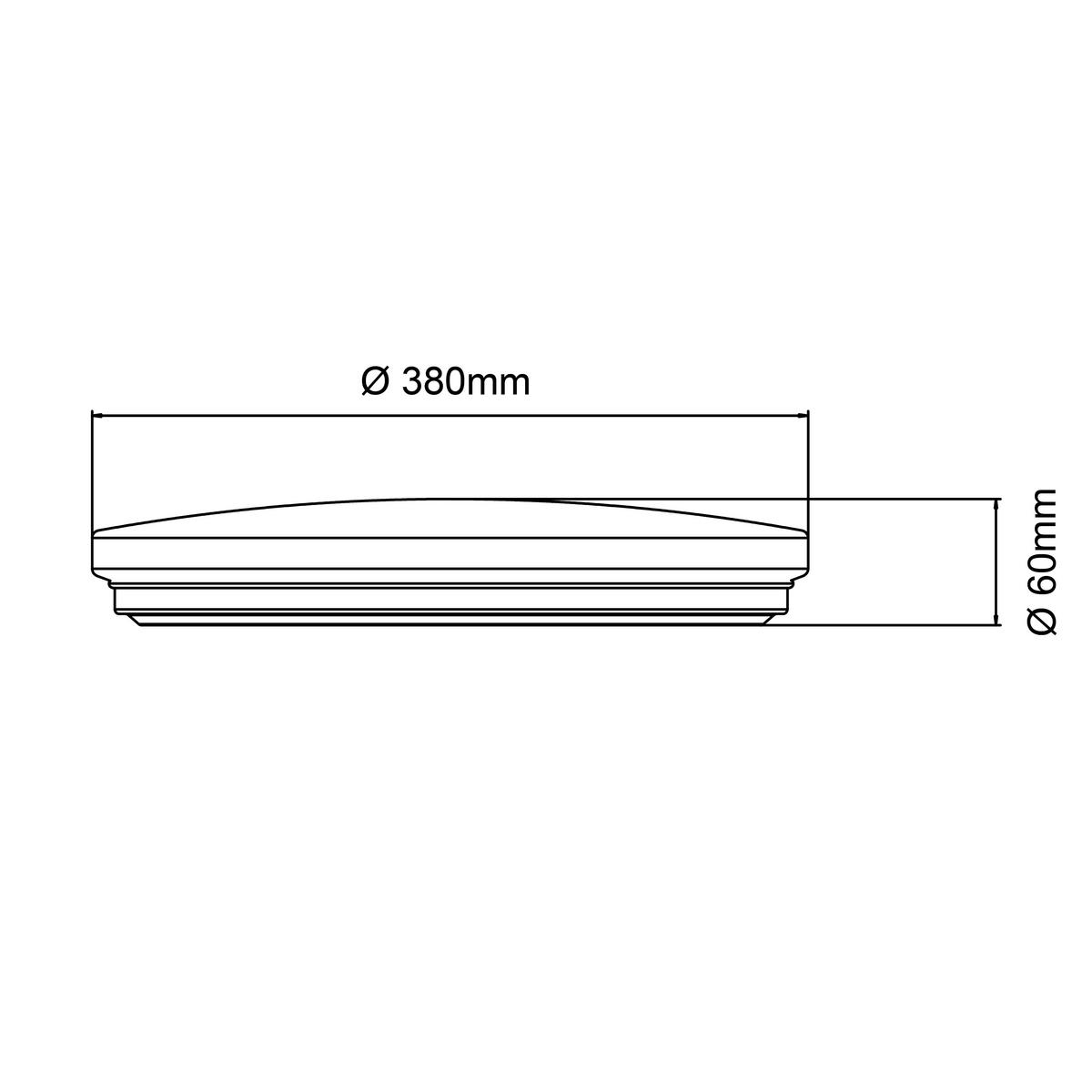LED-DECKENLEUCHTE 38/6 cm   - Weiß, KONVENTIONELL, Kunststoff/Metall (38/6cm) - Brilliant